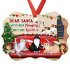 Naughty And Worth It Cats Personalized Christmas Ornament