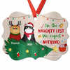 Naughty Fluffy Cats Personalized Christmas Ornament