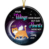 Not Ready Walking Cats Memorial Personalized Circle Ornament