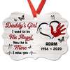 Now He Is My Angel Dad Family Memorial Personalized Christmas Ornament