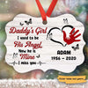 Now He Is My Angel Dad Family Memorial Personalized Christmas Ornament