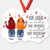 Our Friendship Is Endless Modern Girls Personalized Christmas Ornament