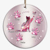 Pink Cats Personalized Circle Ornament