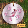 Pink Cats Personalized Circle Ornament