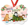 Roses Are Red Naughty Cat Personalized Christmas Ornament