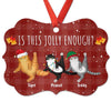 Sassy Fluffy Cats Is This Jolly Enough Personalized Christmas Ornament