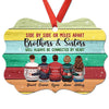 Side By Side Family Besties Siblings Long Distance Gift Personalized Christmas Ornament