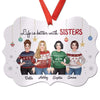 Sisters Are We Posing Woman Personalized Christmas Ornament