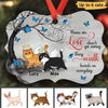 Those We Love Don‘t Go Away Walking Cats Memorial Personalized Christmas Ornament