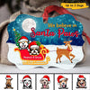 We Believe In Santa Paws Dogs Personalized Christmas Ornament