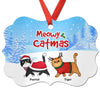 Winter Wonderland Fluffy Cats Personalized Christmas Ornament