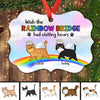 Wish Rainbow Bridge Had Visiting Hour Cat Memorial Personalized Christmas Ornament