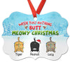 Wish You Nothing Butt Meowy Christmas Cat Butt Personalized Christmas Ornament