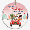 Wonderful Time Dog Mom Christmas Gift Personalized Circle Ornament