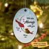 Cardinal Always With You Memorial Personalized Oval Ornament