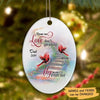Cardinals Memorial Personalized Oval Ornament