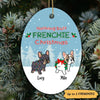 French Bulldog Nothing Butt Frenchie Christmas Personalized Oval Ornament