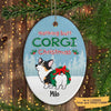 Nothing Butt Corgi Christmas Dogs Personalized Oval Ornament