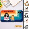 Best Cat Mom Dad Fluffy Cat Retro Personalized Phone Case