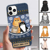 Cat Mom Denim And Lace Pattern Personalized Phone Case