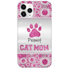 Cat Mom Metal Pattern Personalized Phone Case