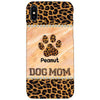 Dog Mom Leopard Pattern Paws Personalized Phone Case