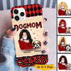 Dog Mom Red Patterned Personalized Phone Case