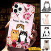 Flowers Fluffy Cats Personalized Phone Case