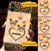 Grandma Butterflies Leopard Pattern Personalized Phone Case