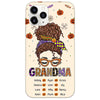 Grandma Mom Halloween Patterned Messy Bun Personalized Phone Case