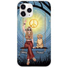 Moon Child & Dog On Tree Swing Hippie Personalized Phone Case