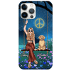 Moon Child & Dog On Tree Swing Hippie Personalized Phone Case