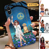 Moon Child & Dog On Tree Swing Hippie Personalized Phone Case