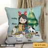 A Girl And Her Cats Christmas Personalized Pillow (Insert Included)