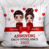 Annoying Each Other Doll Couple Gift Personalized Pillow (Insert Included)