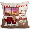 Back View Couple Window Personalized Pillow
