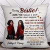 Besties Holding Hands Personalized Pillow (Insert Included)