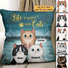 Better With Cute Cats Personalized Pillow (Insert Included)