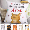 Better With Standing Cats Personalized Pillow (Insert Included)