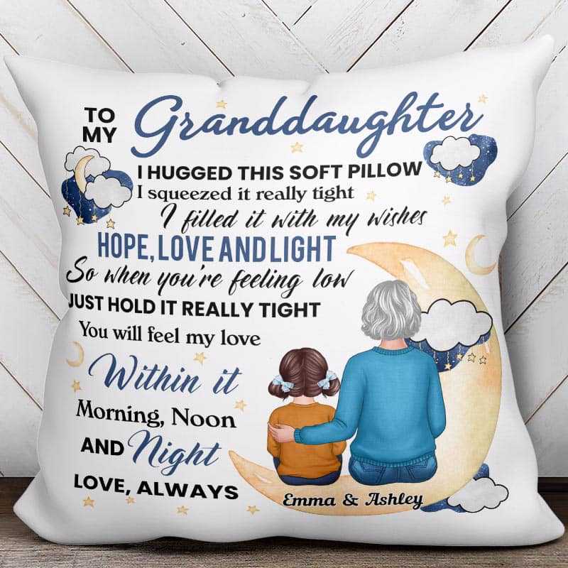 Blue Cloud Grandma Grandkid Personalized Pillow (Insert Included ...