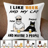 Cat Beer Maybe 3 Personalized Pillow (Insert Included)