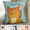 Cat Face Personalized Pillow (Insert Included)