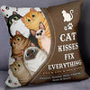 Cat Kisses Fix Everything Personalized Pillow (Insert Included)