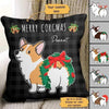 Corgi Dog Christmas Pattern Personalized Pillow (Insert Included)