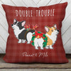 Corgi Dog Christmas Pattern Personalized Pillow (Insert Included)