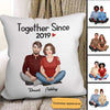 Couple Together Since Anniversary Gift For Her Gift For Him Personalized Pillow (Insert Included)