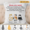 Dear Cat Mom Letter Personalized Pillow (Insert Included)