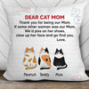 Dear Cat Mom Letter Personalized Pillow (Insert Included)