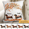 Dog Fall Season Dachshund Personalized Pillow (Insert Included)
