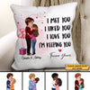 Doll Couple Kissing Gift For Him For Her Personalized Pillow